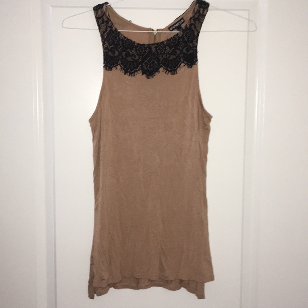 Express Sleeveless Lace-trimmed Blouse